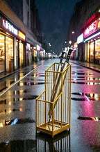 Elegant Metal Umbrella Storage Stand Rack Waterproof Entryway with Decorative, Durable Home & Hotel Entryway, Modern Home Decor, Office Entrance Stylish (Yellow) - Image 6