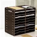 20-Slot Classroom Mailbox, Wooden Paper Organizers by Unknown