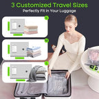 Vacbird Vacuum Bags for Travel with USB Pump, 12 Pack Carry-on Size Compression Packing for Luggage and Suitcase, Space Saver Bags for Clothes and Clothing Travel - Image 4