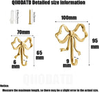Bow Wall Hooks Brass (2 Pcs) Christmas Wall Decor Gold Hooks Door Hanger Towel Multi-Purpose Hooks for Hanging for Bathroom Living Room Kitchen Decor Christmas Birthday Gift (L) - Image 5