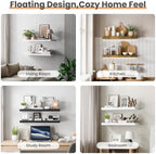 upsimples 23.6" Long Floating Shelves for Wall, Room Decor Set of 2, Black - Image 6