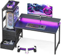 AODK Gaming Desk w/PC Showcase Stand, 52" Reversible, RGB LED by AODK