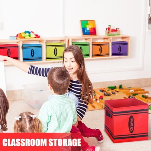 RattanView 12 Pcs 11in Crayon Storage Bins Cubed Cubby Organizers - Image 5