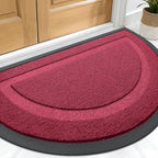 OLANLY Half Circle Front Door Mat Outside 59x34 All-Season Rubber Doormat by OLANLY