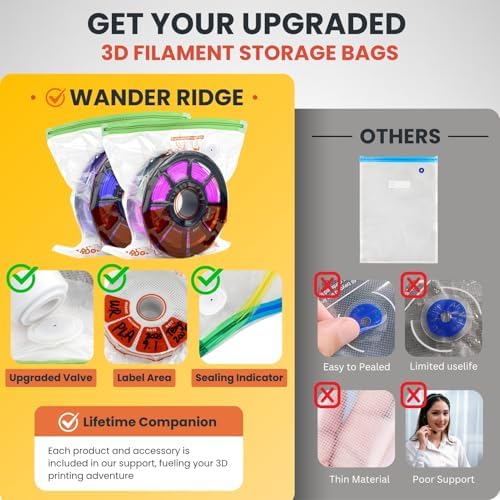 3D Printer Filament Storage Bags – Vacuum, Moisture-Proof & Dustproof, Humidity Resistant, Reusable (13 x 15 Inches, 30 Bags Only) - Image 3