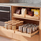 Sintuff 4 Pack Wooden Pull out Tray Cabinet Organizer, 15'' X 21'' - Image 5