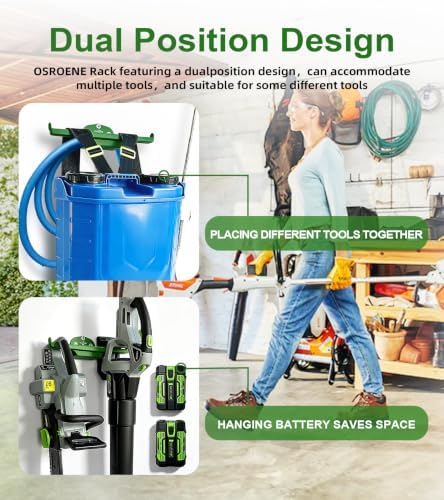 Backpack Blower Rack with Tube Hook,Backpack Blower& Battery Holder for EGO - Image 5