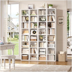 FOTOSOK Bookshelf Bookcase 8-Tier Narrow Bookshelf Tall CD Media Tower Rack - Image 2