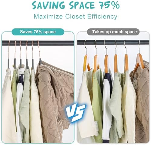 50 Pack Velvet Baby Clothes Hangers, Grey, Non-Slip, Space-Saving - Image 5