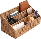 Mail Organizer for Desk - Countertop Mail Sorter & Magazine Holder, Brown Desk Organizer with 5 Compartments for Letters, Bills, Office Supplies, 12.7'' L x 6.3'' W x 7.1" H - Image 6