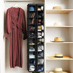Simple Houseware 2 Pack 10 Shelves Hanging Shoe Organizer, Black - Image 7
