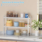 Narrow Expandable Cabinet Shelf Organizer, Kitchen Countertop Storage - Image 4