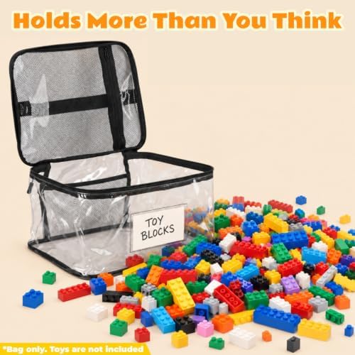 6-Pack Extra Large Clear Toy Storage Bags with Zippers, TPU - Image 3