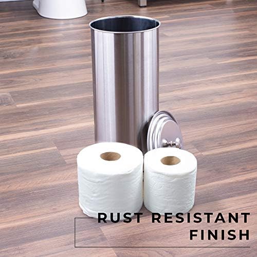 JS Jackson Supplies Free Standing Extra Large Toilet Paper Holder - Stainless Steel - Image 5