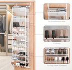 Whitmor 27 Pair Over The Door Shoe Organizer, 11 Tier Hanging Shoe Organizer, Heavy Duty Metal & Mesh Shoe Holder, Hanging Shoe Rack for Closet Organizer & Storage, 7.5 L x 21.7 W x 79.9 H, White - Image 6