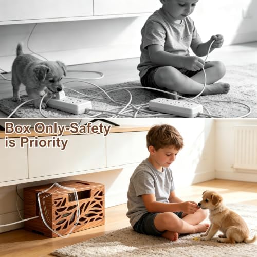 Wooden Cable Management Box, Large Cord Hider Box, Cord Box - Image 5