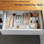 16 Pcs Extendable Clear Drawer Organizer, All Adjustable Vanity Storage Box, 2-Size Desk Drawer Organizer, Durable Storage Bins for Makeup, Cosmetic, Bedroom Dressers Tool Organizer for Gadgets - Image 7