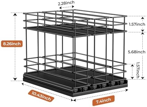 Mystozer Pull Out Spice Rack Organizer for Cabinet, Slide Out Spice Racks - Image 3