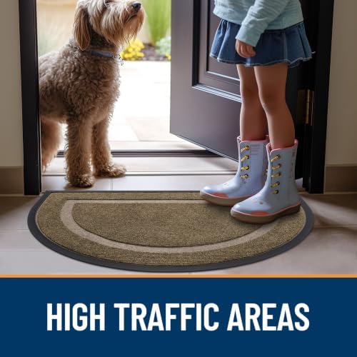 OLANLY Half Circle Front Door Mat Outside 71x23 All-Season Rubber Doormat - Image 7