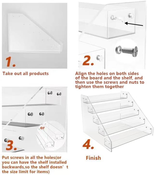 PMMASTO Wide 4-Tier Clear Acrylic Spice Rack Organizer for Kitchen - Image 5