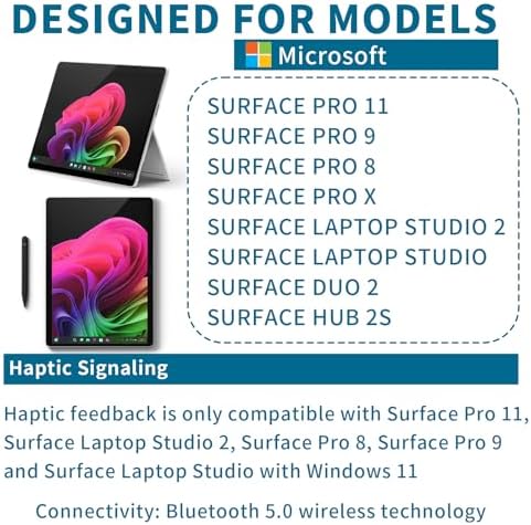 Surface Slim Pen 2 Matte - Bluetooth 5.0 Connectivity - 4,096 Points of Pressure Sensitivity - with Slim Pen 3 Tips and Pencil Holder - Image 2