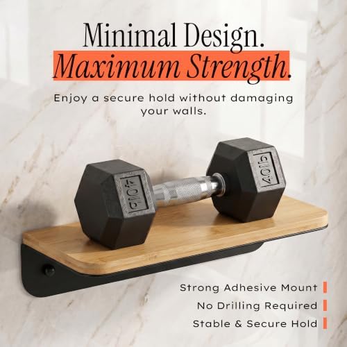 MaisoNovo Wood Shower Caddy with Mirror - Slim Shelf for Bathroom Set of 2 - Image 7