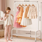 Kids Clothing Rack - Dress Up Clothes Rack - Baby Toddler Closet - Mini Freestanding Coat Racks with 2 Fabric Shelves - Small Kids Costume Wardrobe - Garment Rack for Hanging Clothes Organizer - Image 6
