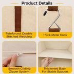 UFORU 3-Tier Hanging Closet Organizer with Dividers for Dorm & Bedroom - Image 2