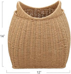 Household Essentials Paper Rope Basket with Handles, Natural - Image 2