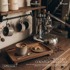 Pine Wood Farmhouse Bathroom Tray for Kitchen Counter, Vanity, Sink, Brown - Image 4