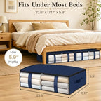 StorageRight Under Bed Storage Bags, 10 Pack, 40L, Blue - Image 2