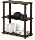 Furinno TURN-S-TUBE Storage Shelves, 3-Tier Book Shelf, Corner Shelf, Toolless Open Shelves, for Organization and Storage, Living Room, Garage, Home Office, Walnut by Furinno-FitsYourSpaceFitsYourBudget
