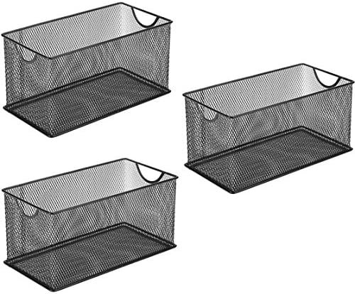3 Pack Mesh Metal Storage Basket Organizer CD Storage Boxes by GoldOrcle
