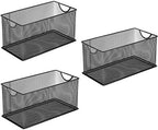 3 Pack Mesh Metal Storage Basket Organizer CD Storage Boxes by GoldOrcle