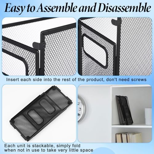2 Pack Hanging File Holder, 10 Hanging Folders,Gray,Small - Image 5