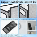 2 Pack Hanging File Holder, 10 Hanging Folders,Gray,Small - Image 5