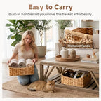 StorageWorks Extra Large Wicker Baskets with Handles, Hyacinth Basket,1Pack - Image 5