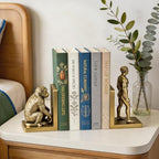 Gold Evolution Book Ends, Monkey to Man Bookends for Heavy Books - Image 2