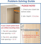 12" Valet Rod for Closet Pull Out (2 Pack, Chrome) - Image 5