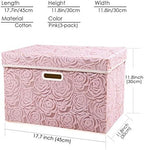 Prandom Large Storage Boxes with Lids,Pink-43x30x30cm,Foldable,3-Pack - Image 7