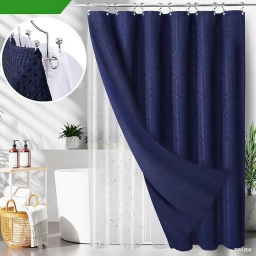 25 PCS Navyblue Bathroom Accessories Set丨Shower Curtain Bathroom Accessory - Image 3