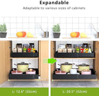Mlinavn 2 Pack Pull Out Cabinet Organizer,21" Deep Slide Out Drawer Organizers,No Drill Pull Out Drawers Adhesive with Nano Compatible Framed Cabinets Shelves for Kitchen Pantry Adjustable Width - Image 3