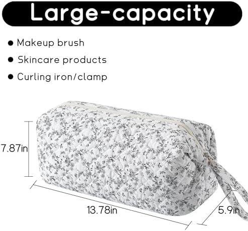 GISMTR Large Quilted Hair Tools Travel Bag for Hair Dryer Aesthetic Cute Dustproof Travel Organizer Flat Curling Iron Travel Organizer - Image 2