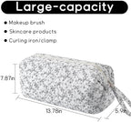 GISMTR Large Quilted Hair Tools Travel Bag for Hair Dryer Aesthetic Cute Dustproof Travel Organizer Flat Curling Iron Travel Organizer - Image 2