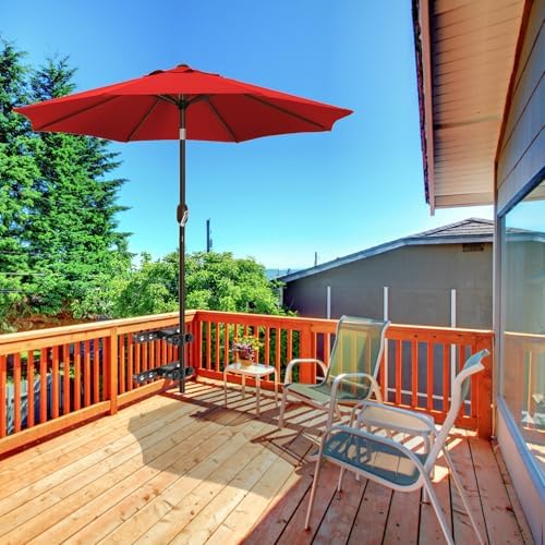 Dolibest Heavy Duty Patio Umbrella Holder - Steel Outdoor Umbrella Mount, Fully Welded for Stability, Adjustable Fit for Various Umbrella Sizes, Wide Railing Compatibility, Space-Saving Design, 2 Pack - Image 6