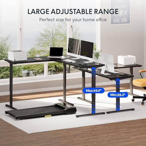FLEXISPOT 71 x 63 Reversible L-Shaped Corner Standing Desk, Black - Image 6