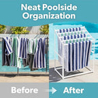 Coast Modern Pool Towel Rack – Choose Your Color - Outdoor & Indoor 5 Beach Towel PVC Drying Rack - Image 6