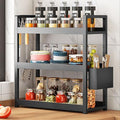 Bathroom Counter Organizer, 3-Tier Bathroom Shelf for Bathroom Kitchen Bedroom,Ideal for Organizing Cosmetics, Perfumes, Soaps, Lotions, and More (20Inches Black) by kaileyouxiangongsi