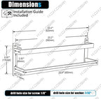KOKOSIRI Towel Bars Black Bath Towel Holders 24-Inch Bathroom 2-Tiers Ladder Towel Rails Wall Mounted Towels Shelves Rack Stainless Steel, B5008BK-L24 - Image 2