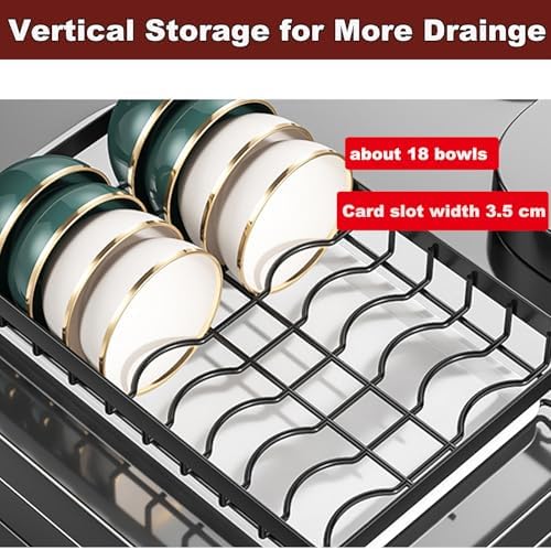 Dish Drying Rack,Dish Racks Drainer,Keep Kitchen Sink Shlef Organized - Image 4